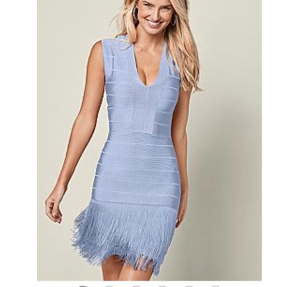 Venus Bandage Fringe Dress